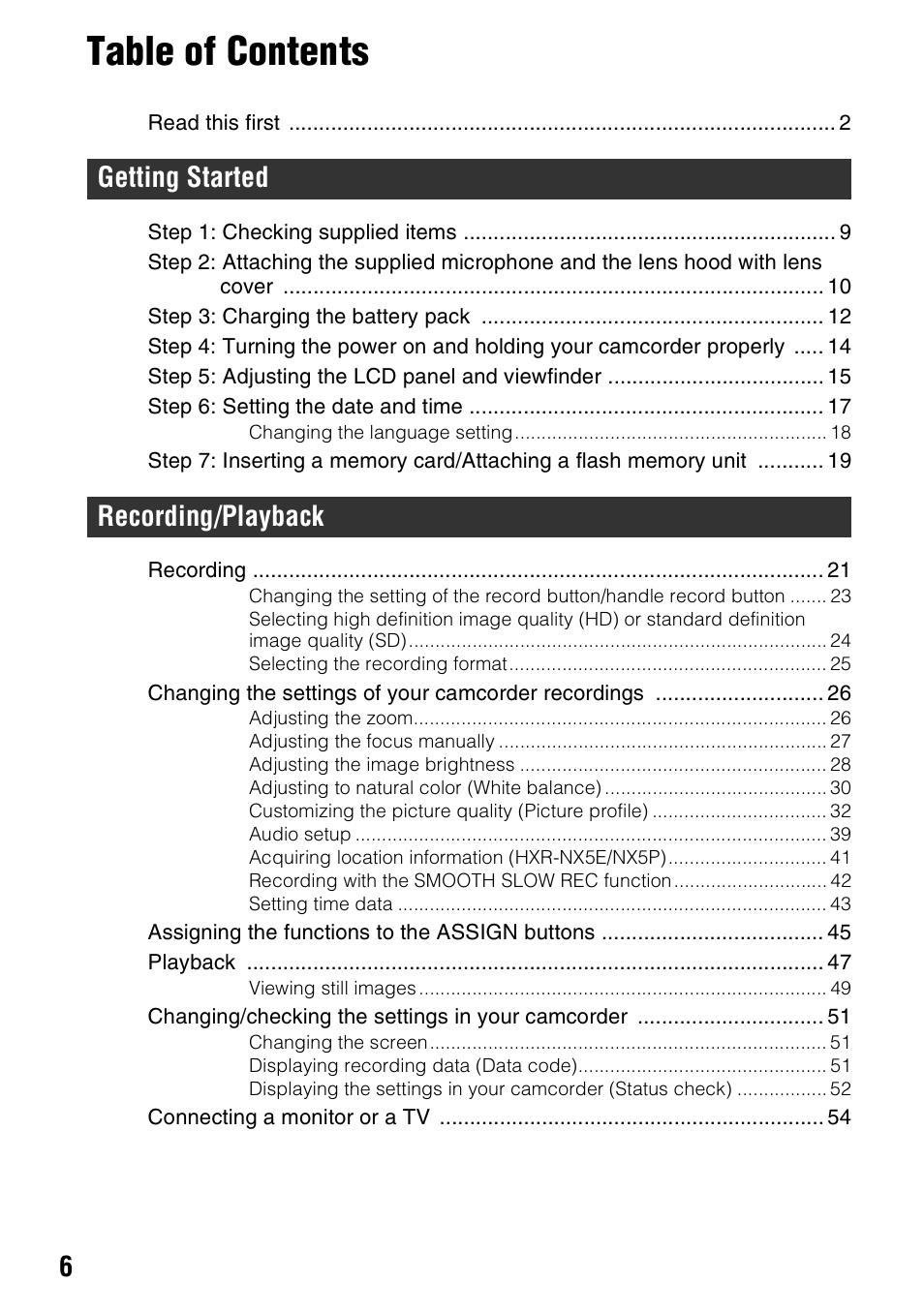 Sony 4-157-878-12(1) User Manual | Page 6 / 128