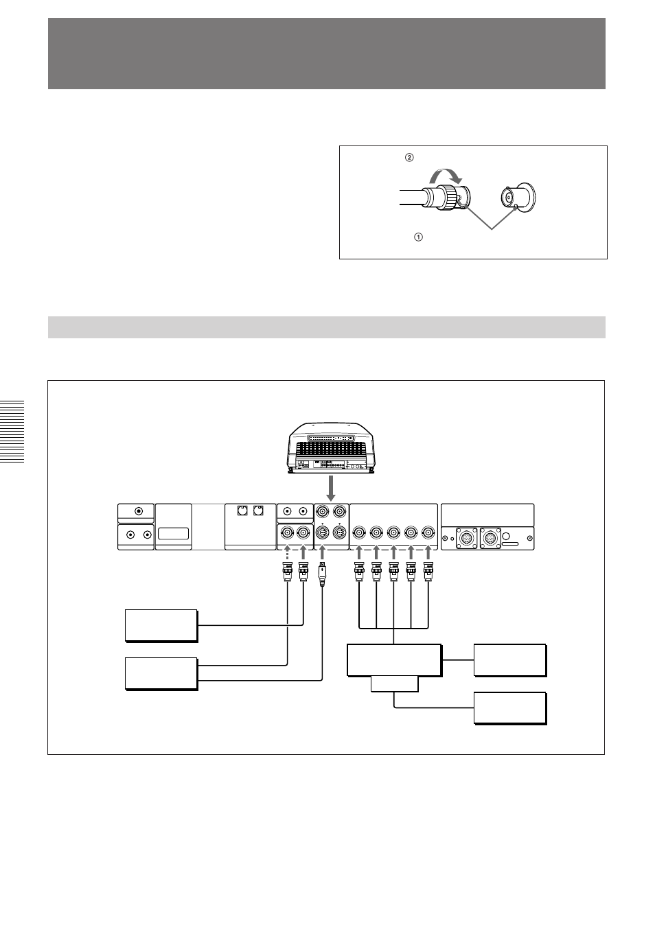 Ejemplos de conexión (e), Conexión directa al proyector (e), Ejemplos de conexión | Conexión directa al proyector | Sony VPH-D50QM User Manual | Page 126 / 132