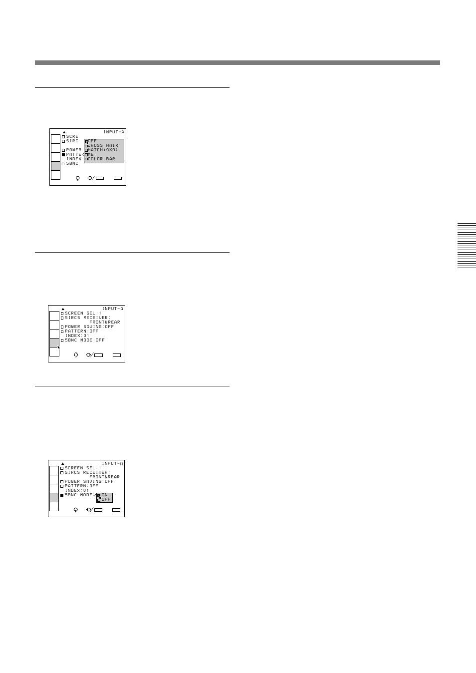 Pattern, Index (index number), 5bnc mode | Sony VPH-D50QM User Manual | Page 33 / 132