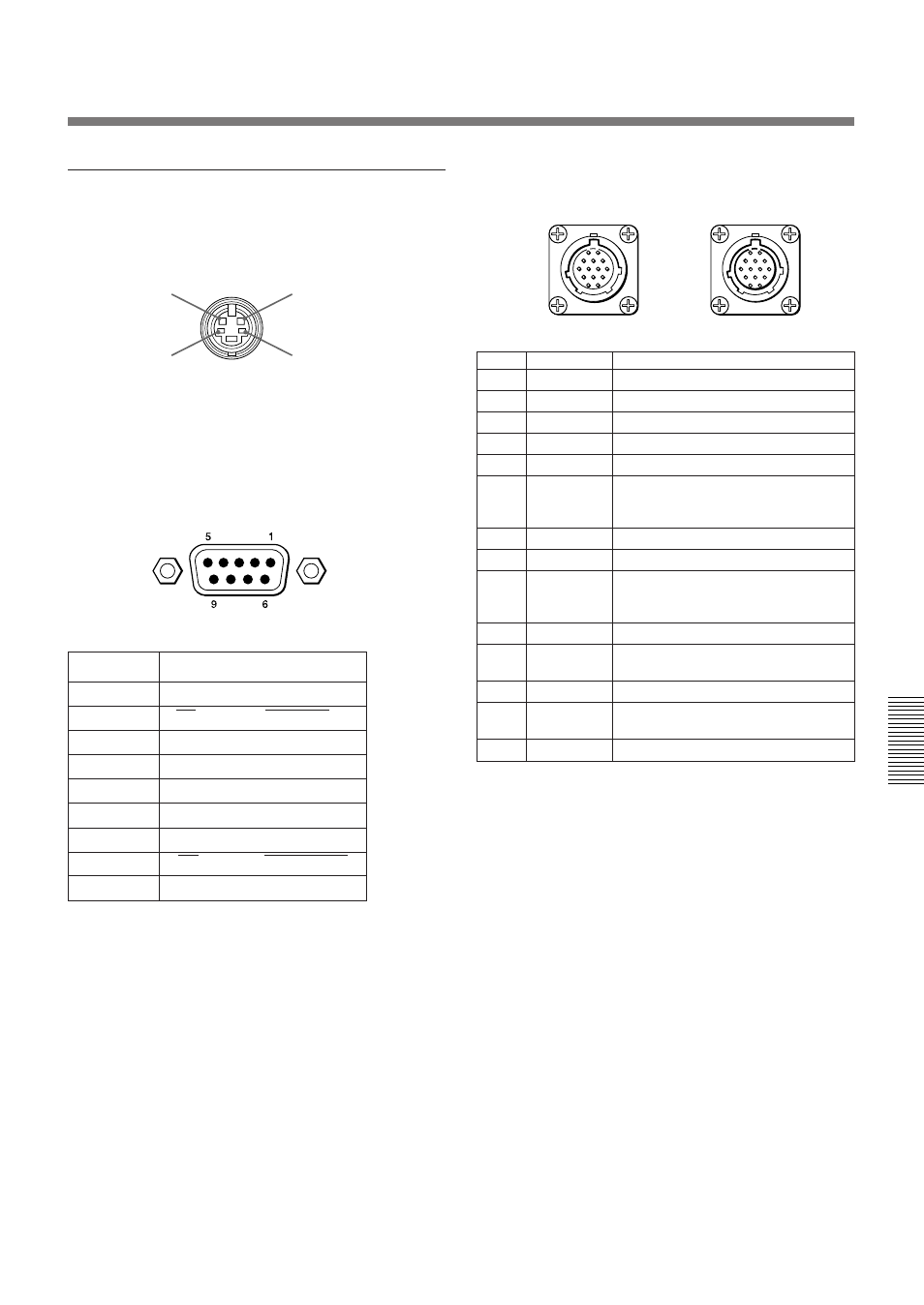 Attribution des broches, Connecteur rs-422a (d-sub à 9 broches, femelle), Connecteurs remote 1 sur le ifb-40 | Sony VPH-D50QM User Manual | Page 87 / 132