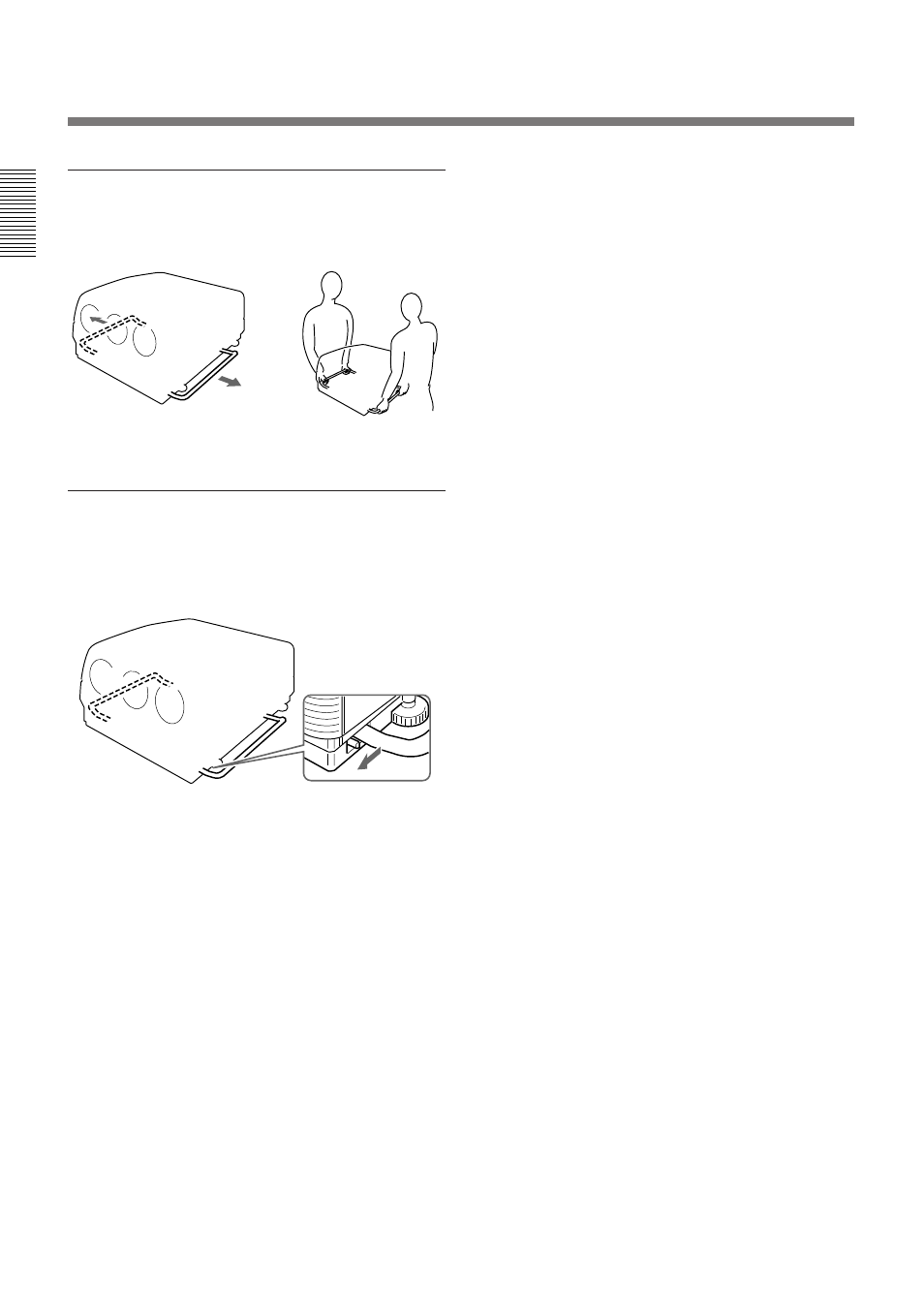 Posición y función de los controles | Sony VPH-D50QM User Manual | Page 96 / 132