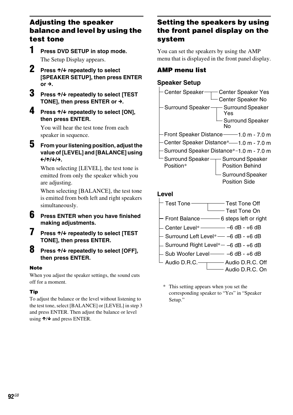 Sony DAV-LF1 User Manual | Page 92 / 116