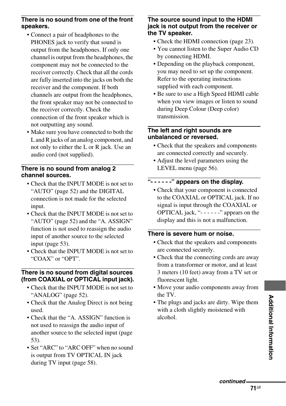 Sony STR-DH510 User Manual | Page 71 / 80