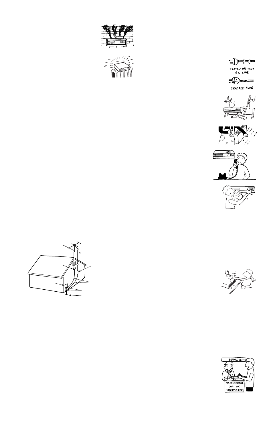 Antennas service, Outdoor antenna grounding | Sony DVP-NC875V User Manual | Page 4 / 96