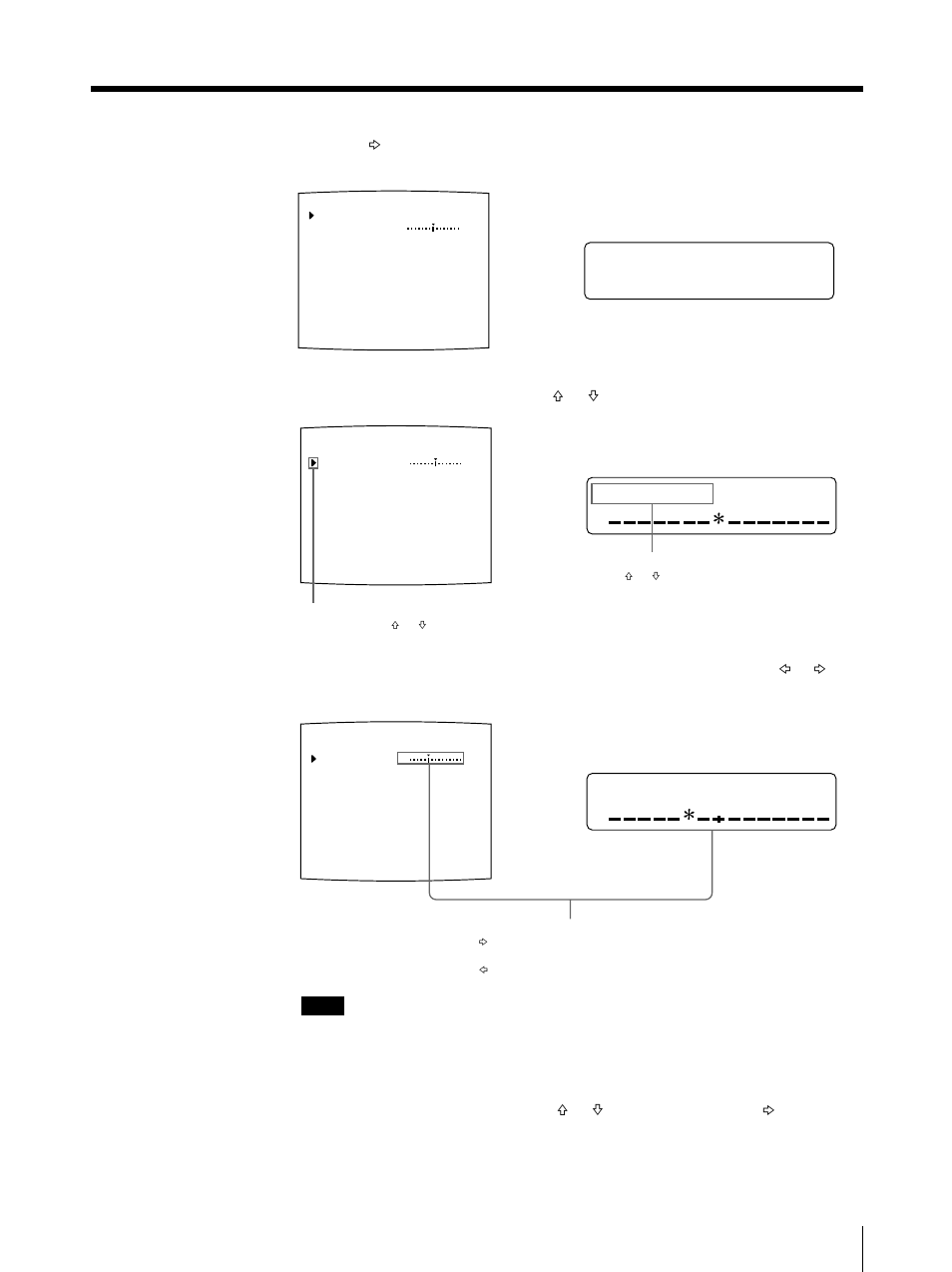 L cd - cn t 5 r, L cd - cn t 7 r, Press the g button. the system setup menu appears | Select lcd-cntr by pressing the f or f button, Press the menu button. the regular screen appears | Sony UP-50 User Manual | Page 111 / 428