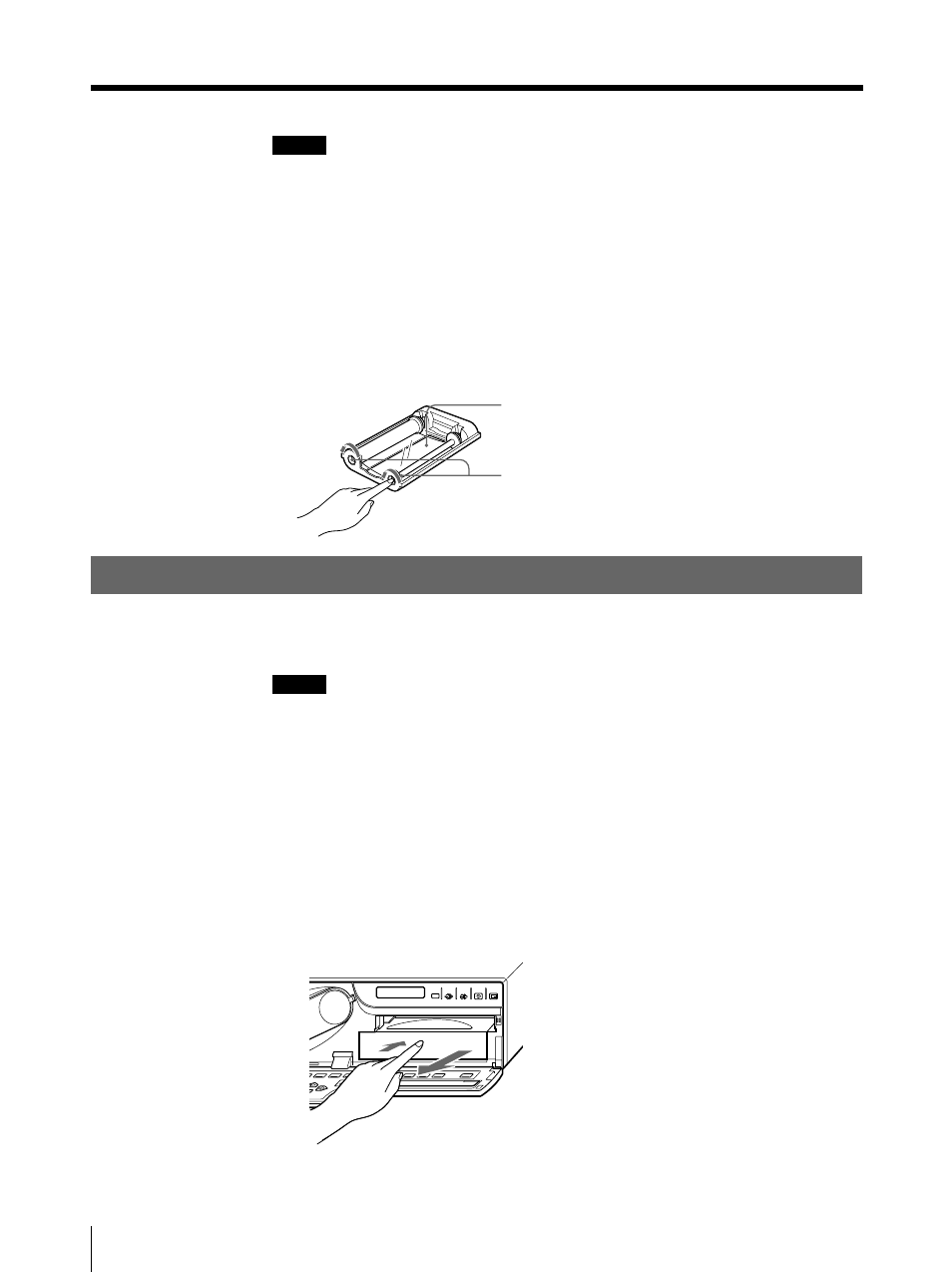 Loading paper, Before printing (continued) | Sony UP-50 User Manual | Page 12 / 428