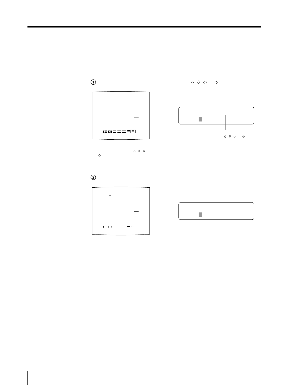 Réalisation de tirages avec une légende (suite), Ac e bc . on <on > 5, Ac e bc . of f <on > 5 | Sony UP-50 User Manual | Page 204 / 428