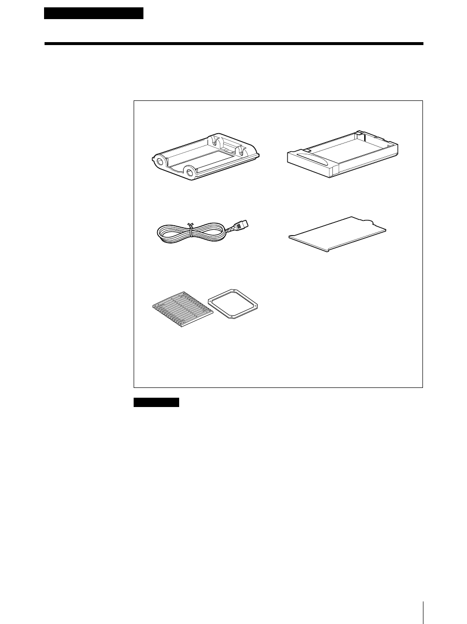 Installation et réglage, Accessoires fournis | Sony UP-50 User Manual | Page 213 / 428