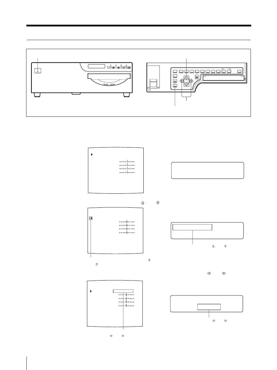 Vor dem drucken (fortsetzung), Auswählen des eingangssignals über das menü, Schalten sie videomonitor und drucker ein | Sony UP-50 User Manual | Page 300 / 428