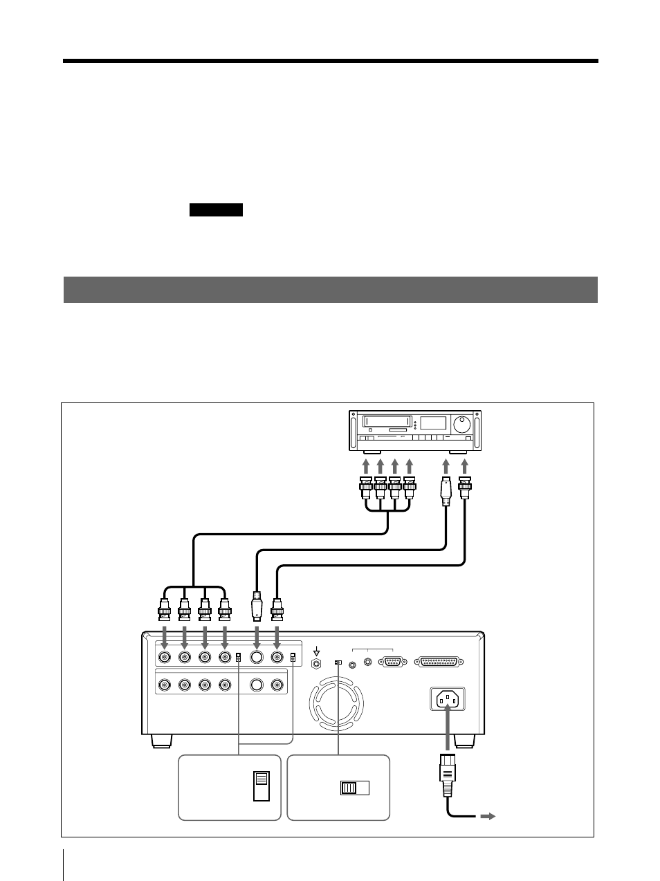 Anschlüsse, Anschlüsse zum aufzeichnen von videobildern | Sony UP-50 User Manual | Page 358 / 428
