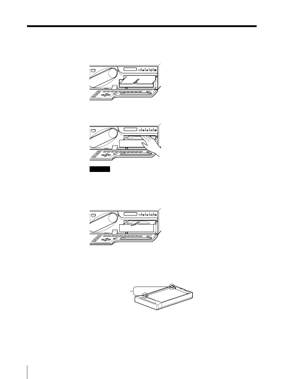 Fehler-/warnmeldungen (fortsetzung), Nehmen sie das papierfach heraus | Sony UP-50 User Manual | Page 416 / 428