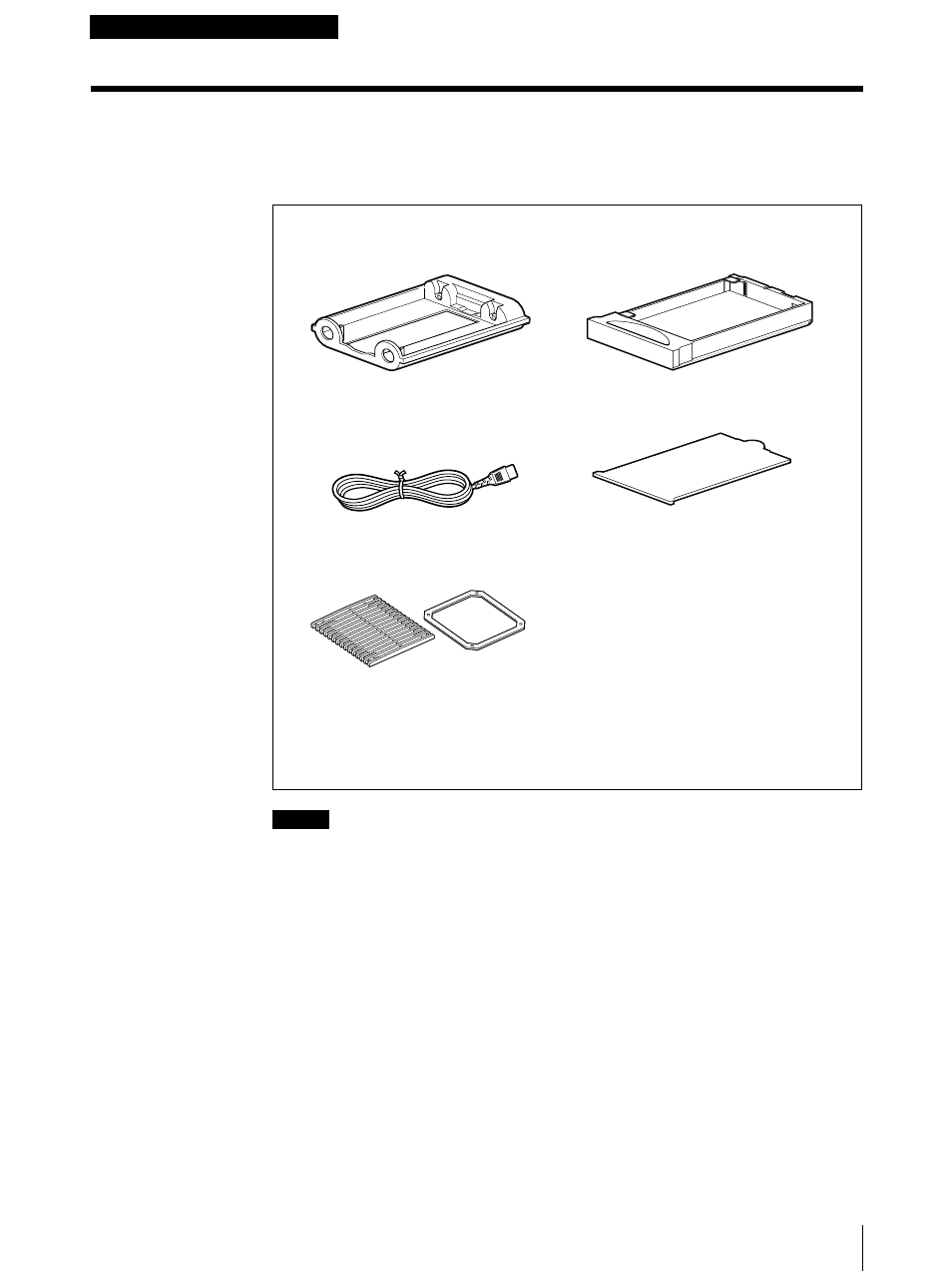 Installation and adjustment, Supplied accessories, Assembly | Sony UP-50 User Manual | Page 71 / 428