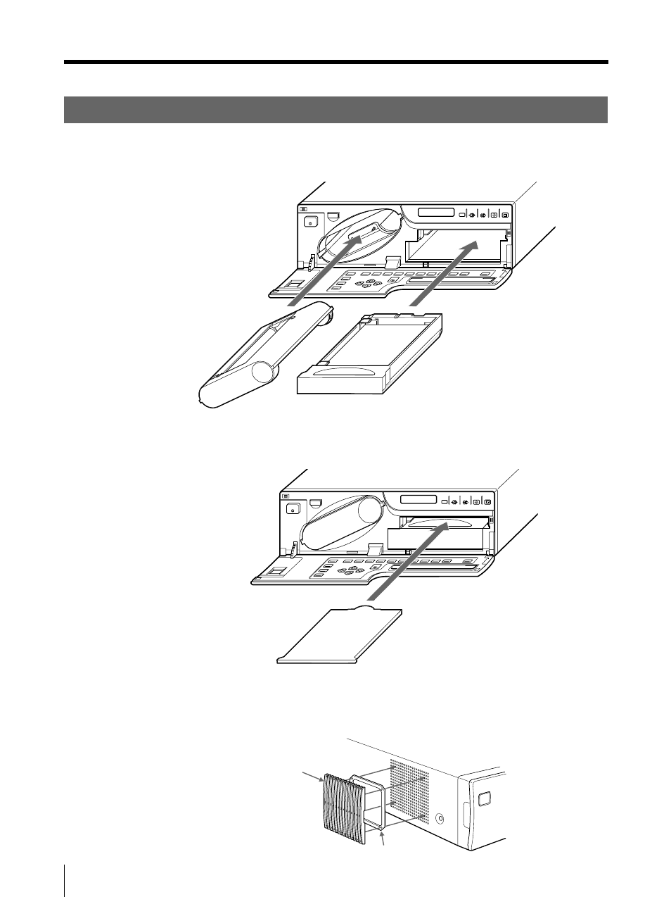 Assembly, Supplied accessories (continued), Installation and adjustment | Sony UP-50 User Manual | Page 72 / 428