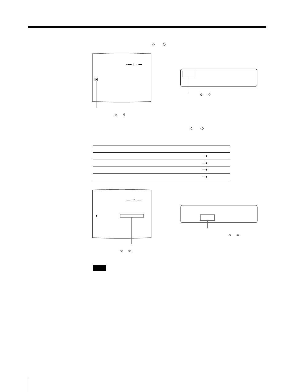 Setting up the printer (continued), I re, Select ire by pressing the f or f button | Press the menu button. the regular screen appears | Sony UP-50 User Manual | Page 82 / 428