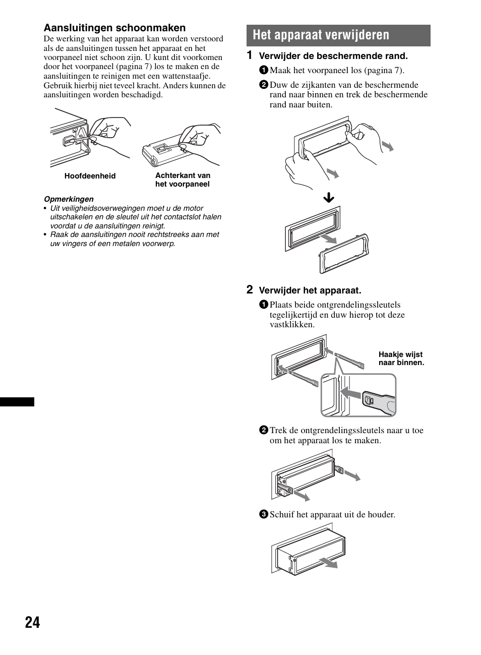Het apparaat verwijderen | Sony CDX-M60UI User Manual | Page 132 / 140