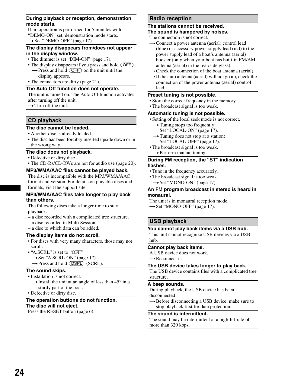 Sony CDX-M60UI User Manual | Page 24 / 140