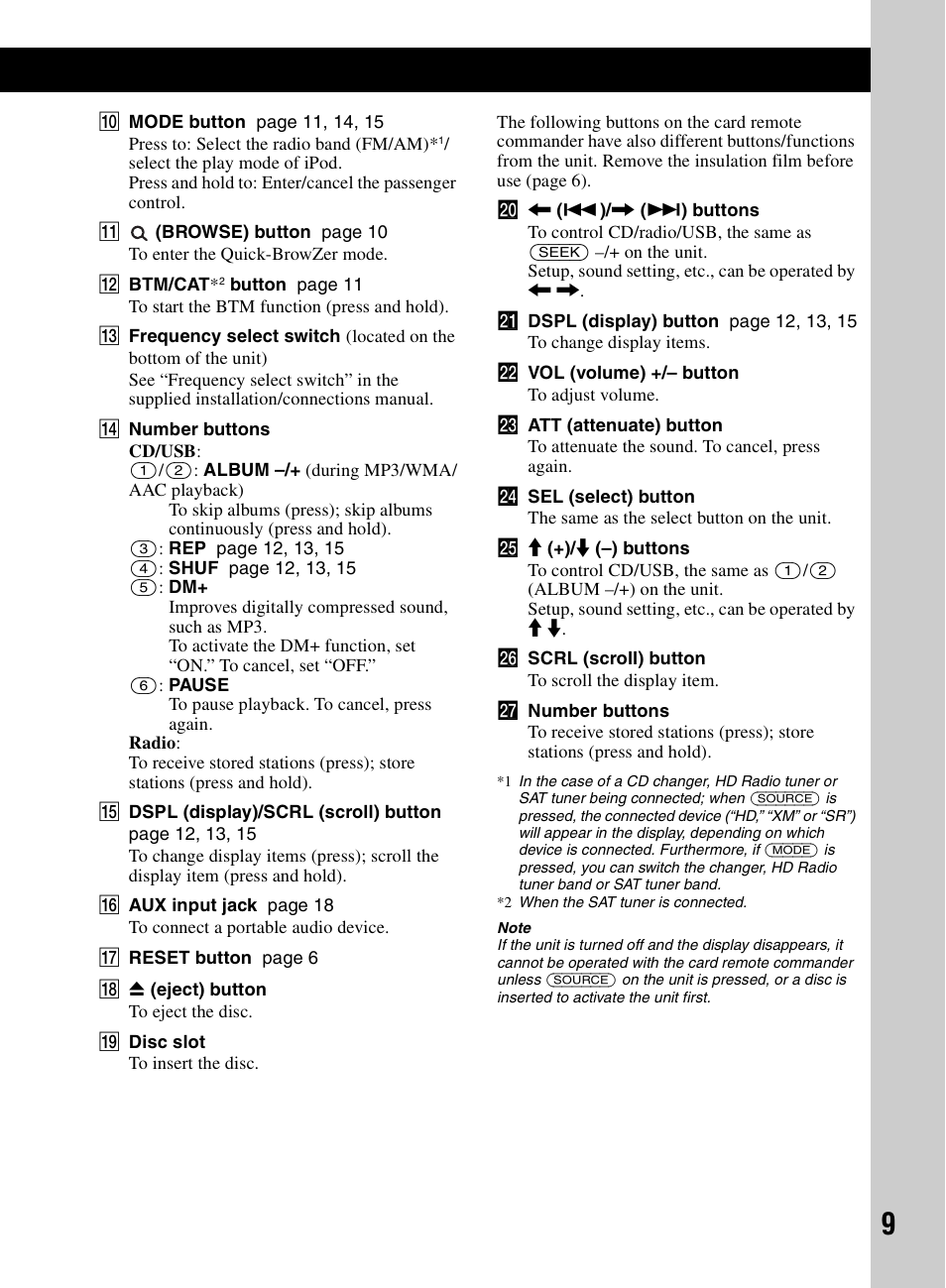 Sony CDX-M60UI User Manual | Page 9 / 140