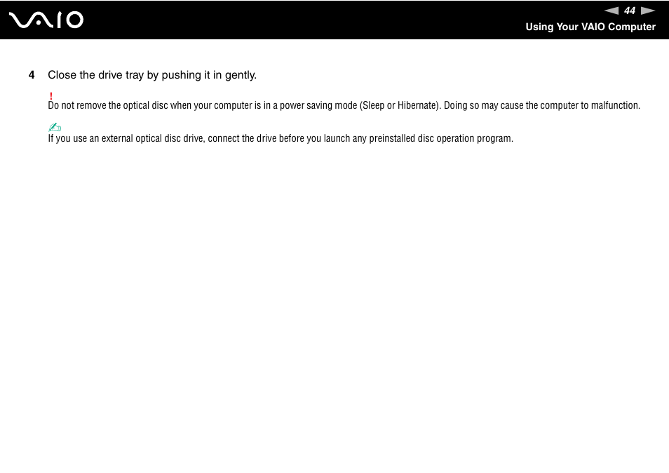 Sony USER GUIDE V G N - C S 2 0 0 User Manual | Page 44 / 184