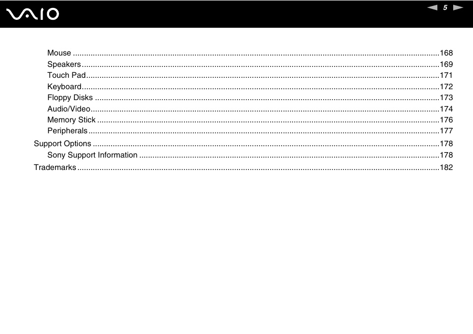 Sony USER GUIDE V G N - C S 2 0 0 User Manual | Page 5 / 184