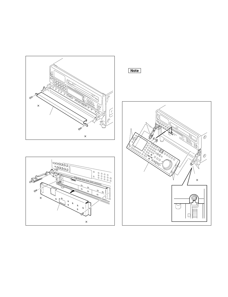 5. installation of control panel | Sony DVW-500/1 User Manual | Page 11 / 36