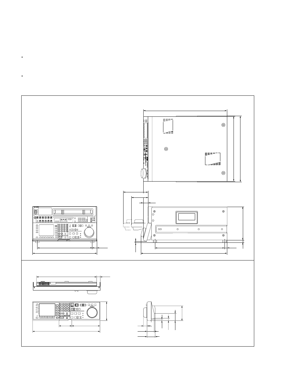 6. installation space | Sony DVW-500/1 User Manual | Page 12 / 36