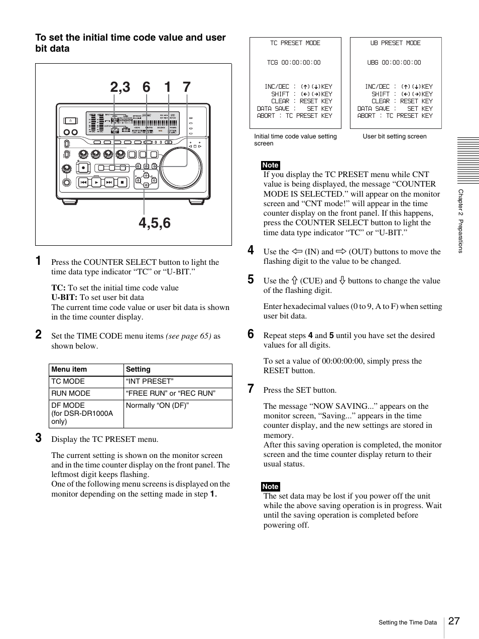 Sony DSR-DR1000A User Manual | Page 27 / 105