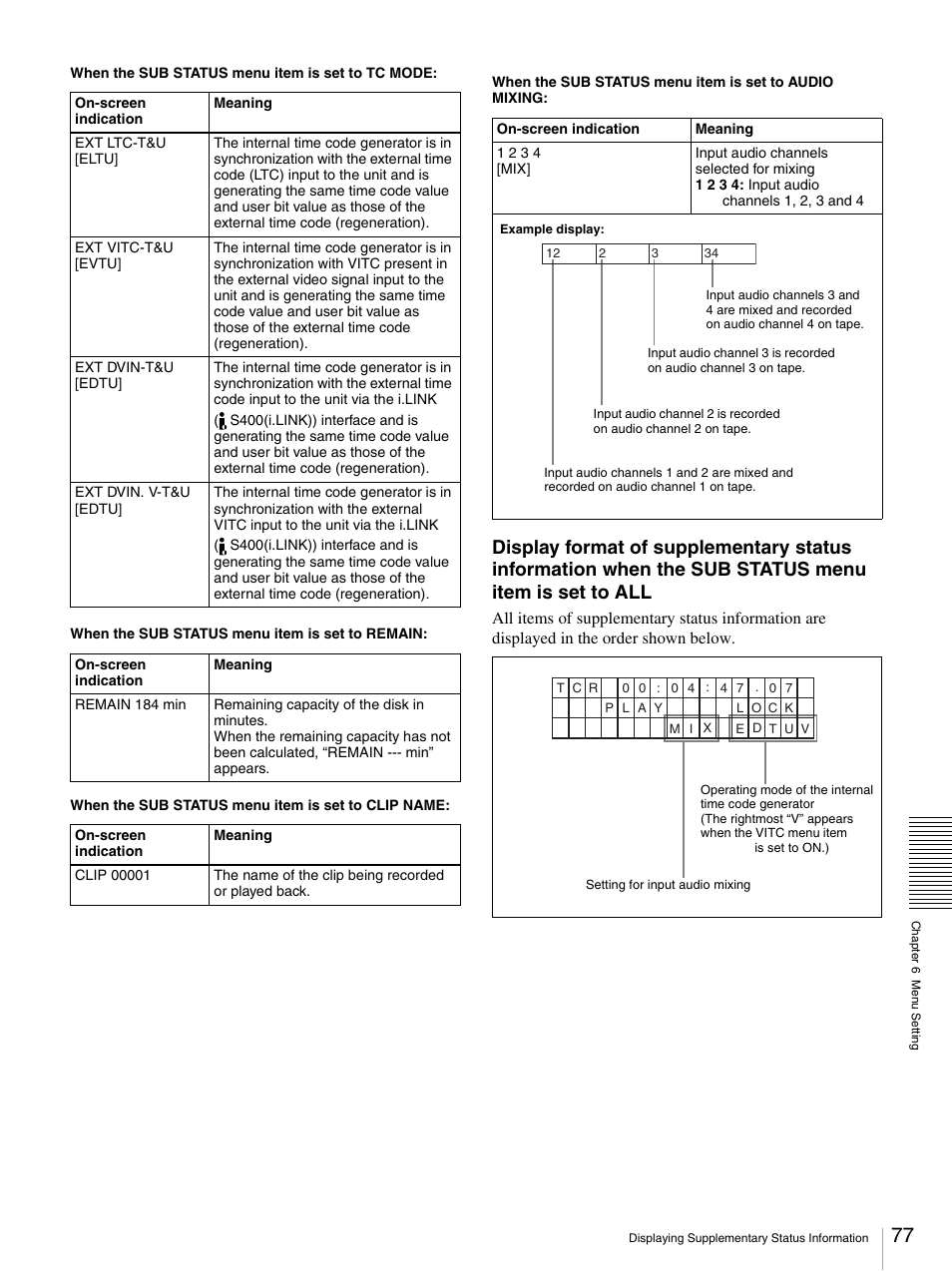 Sony DSR-DR1000A User Manual | Page 77 / 105