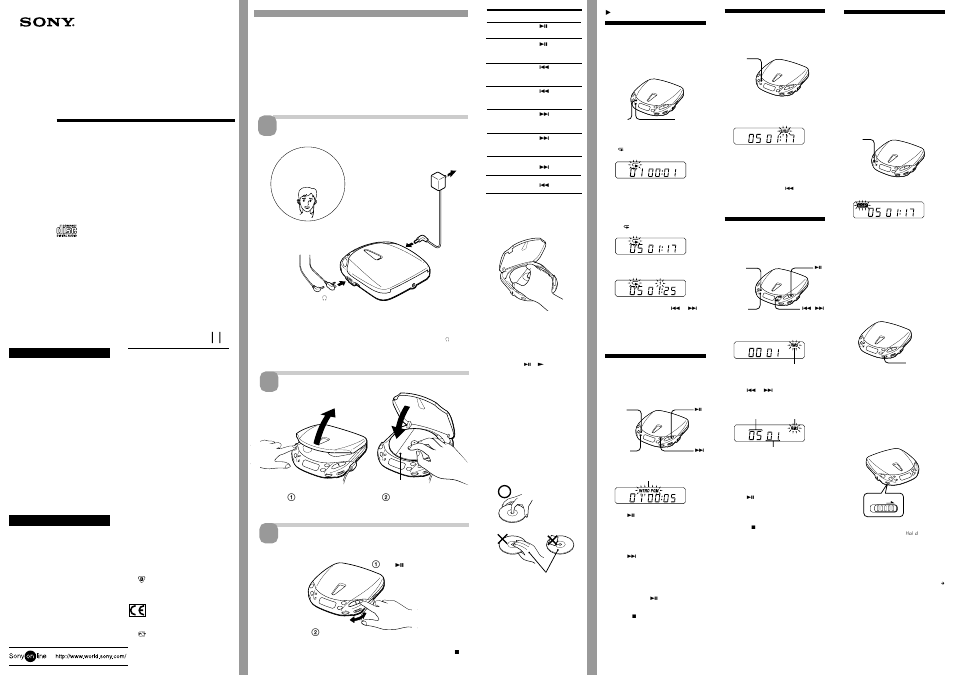 Sony D-E400AN User Manual | 2 pages