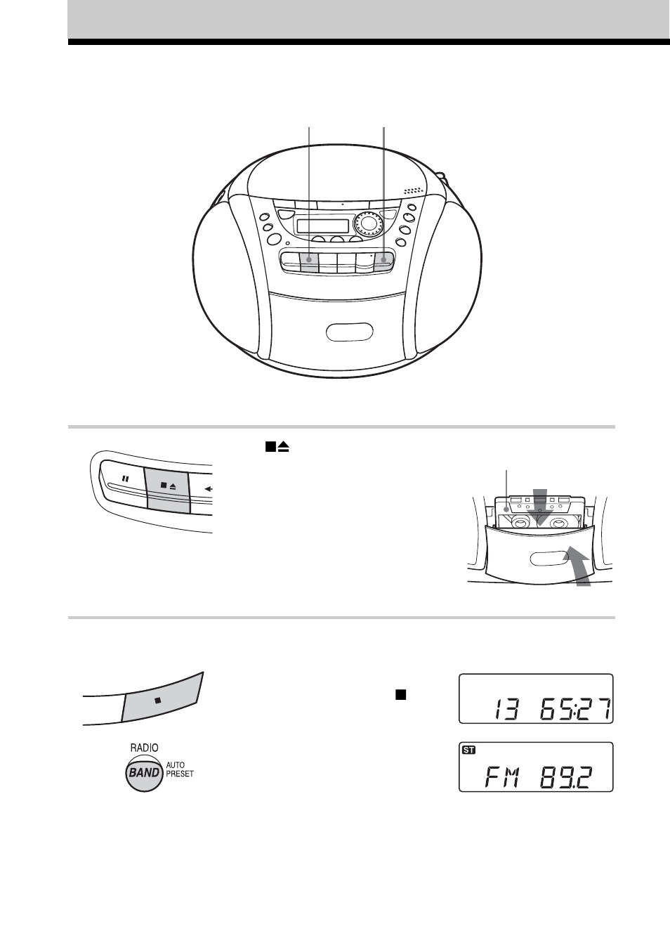 Recording on a tape | Sony CFD-E95 User Manual | Page 10 / 32