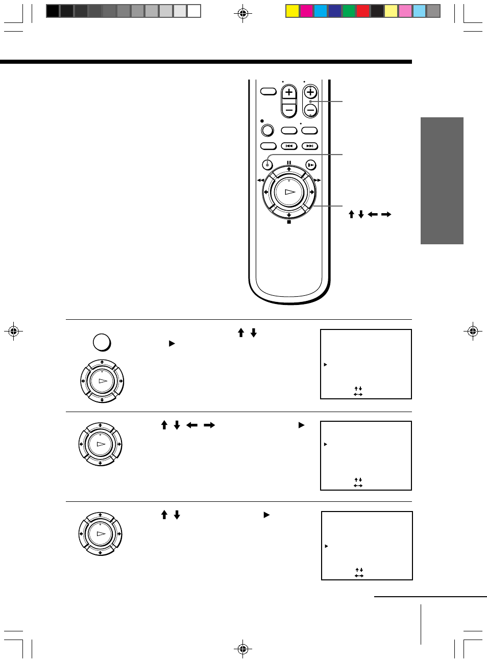 Presetting channels manually, Press >/. to move the cursor (b) to channel set, Getting started | Prog +/– menu ok m / m, Continued | Sony SLV-ED313ME User Manual | Page 13 / 53
