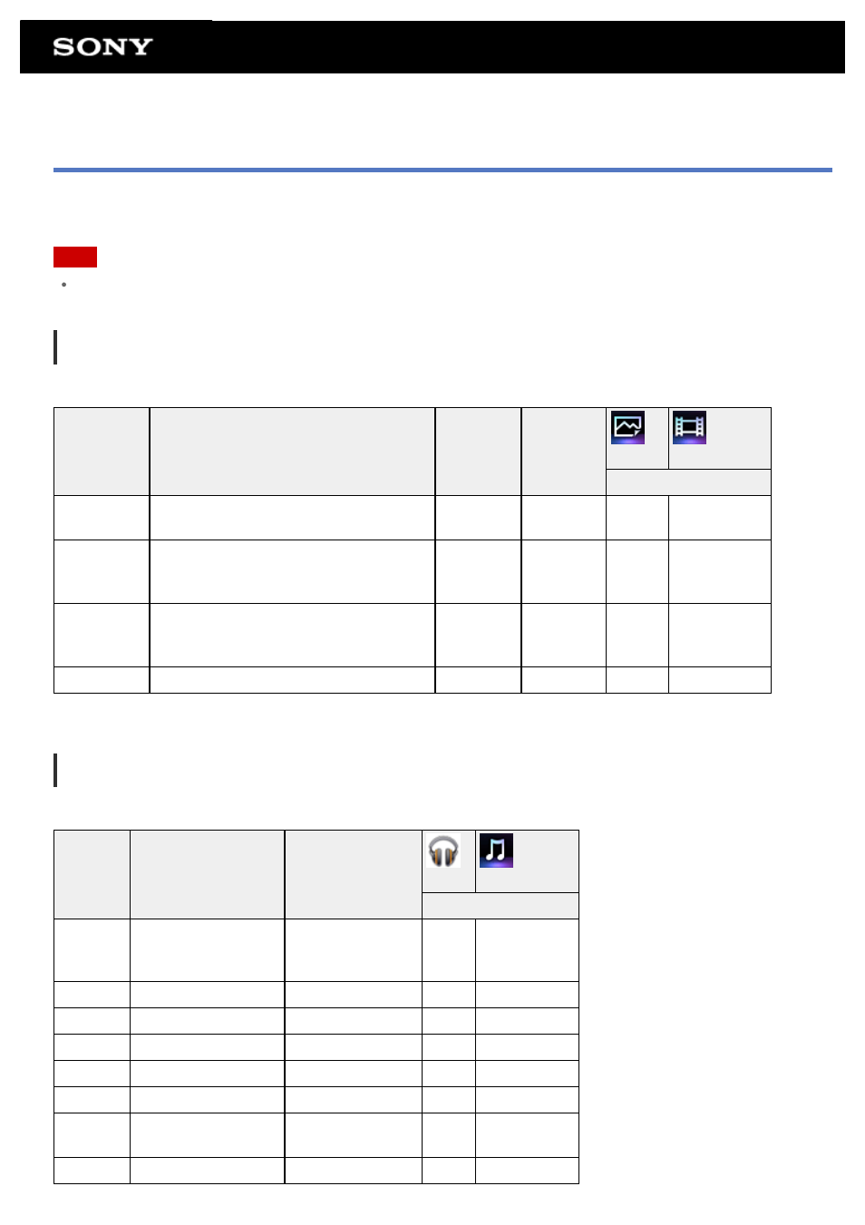 Supported formats | Sony SGPT21 User Manual | Page 121 / 168