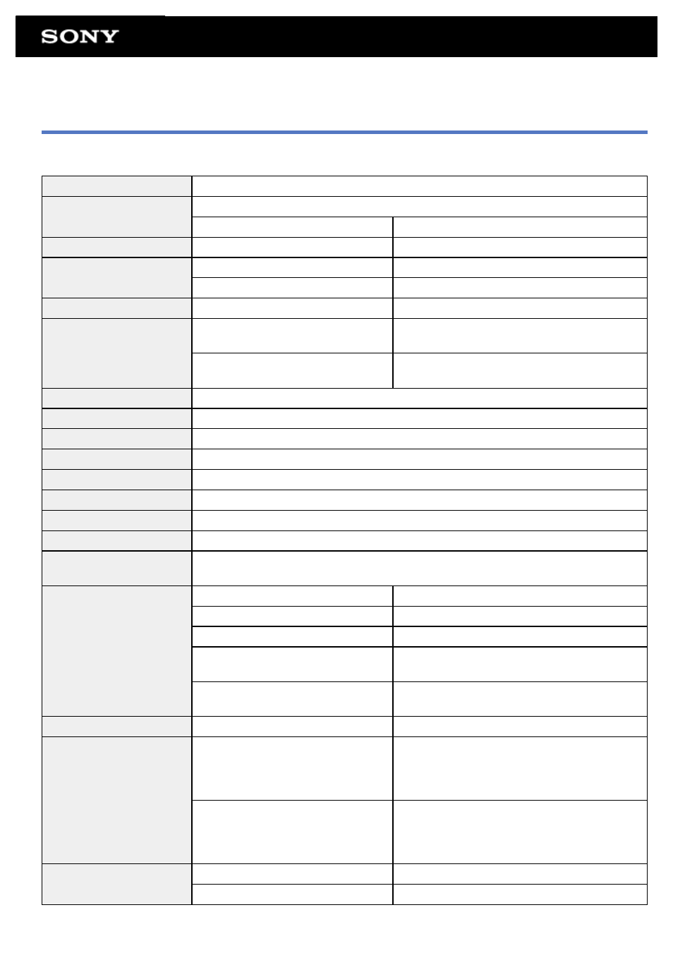 Specifications | Sony SGPT21 User Manual | Page 126 / 168