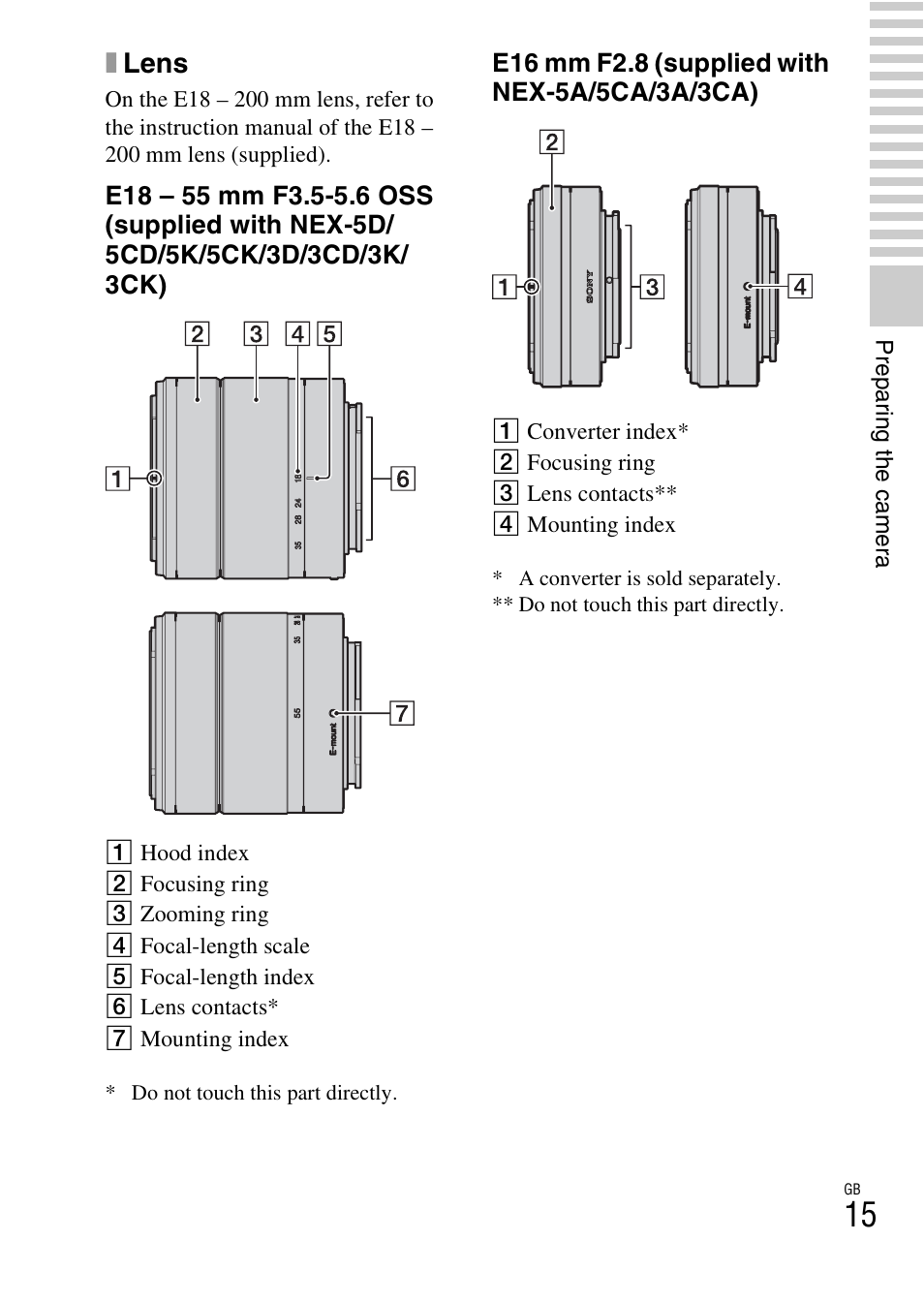 Xlens | Sony NEX-5 User Manual | Page 15 / 82