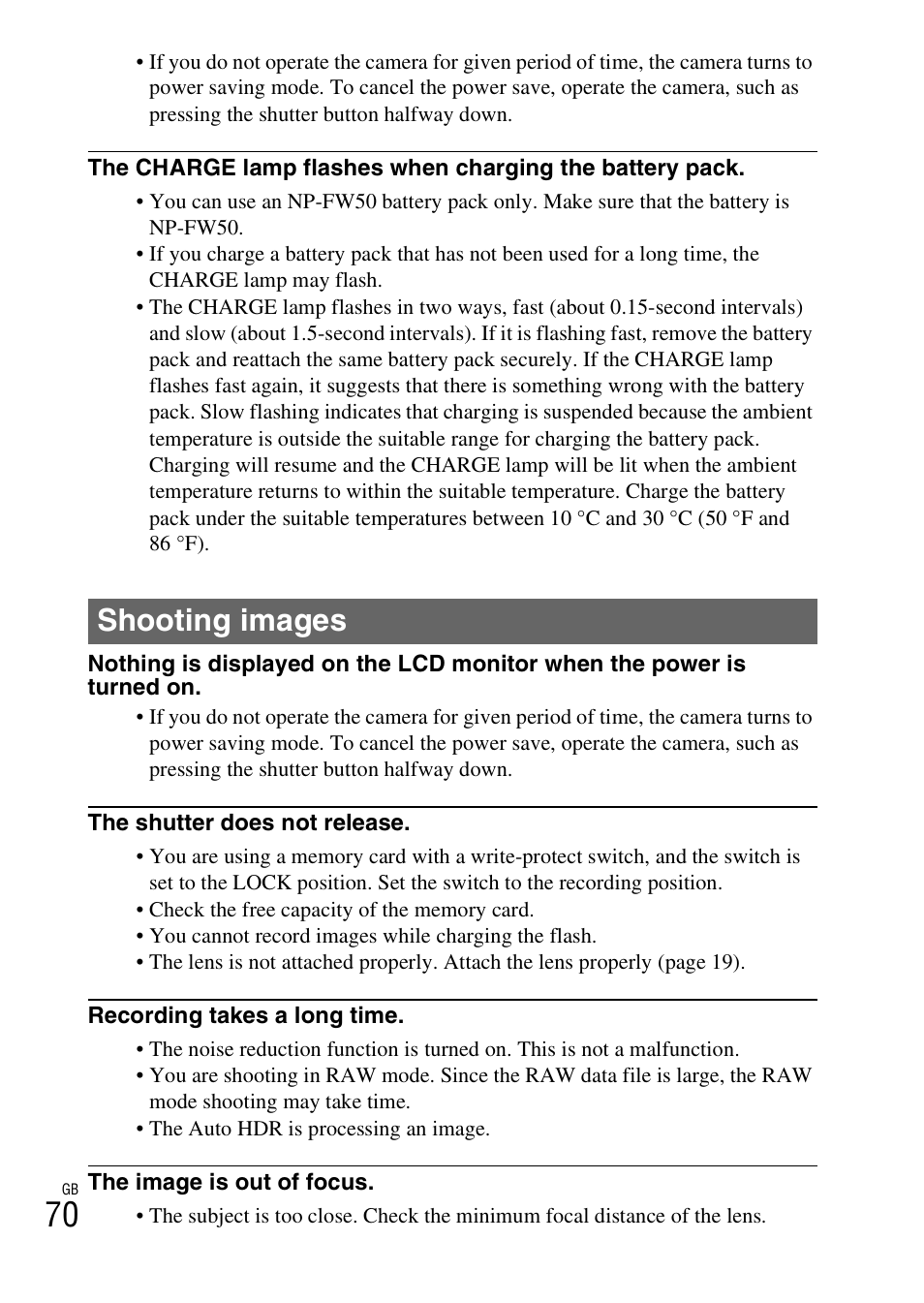 Shooting images | Sony NEX-5 User Manual | Page 70 / 82