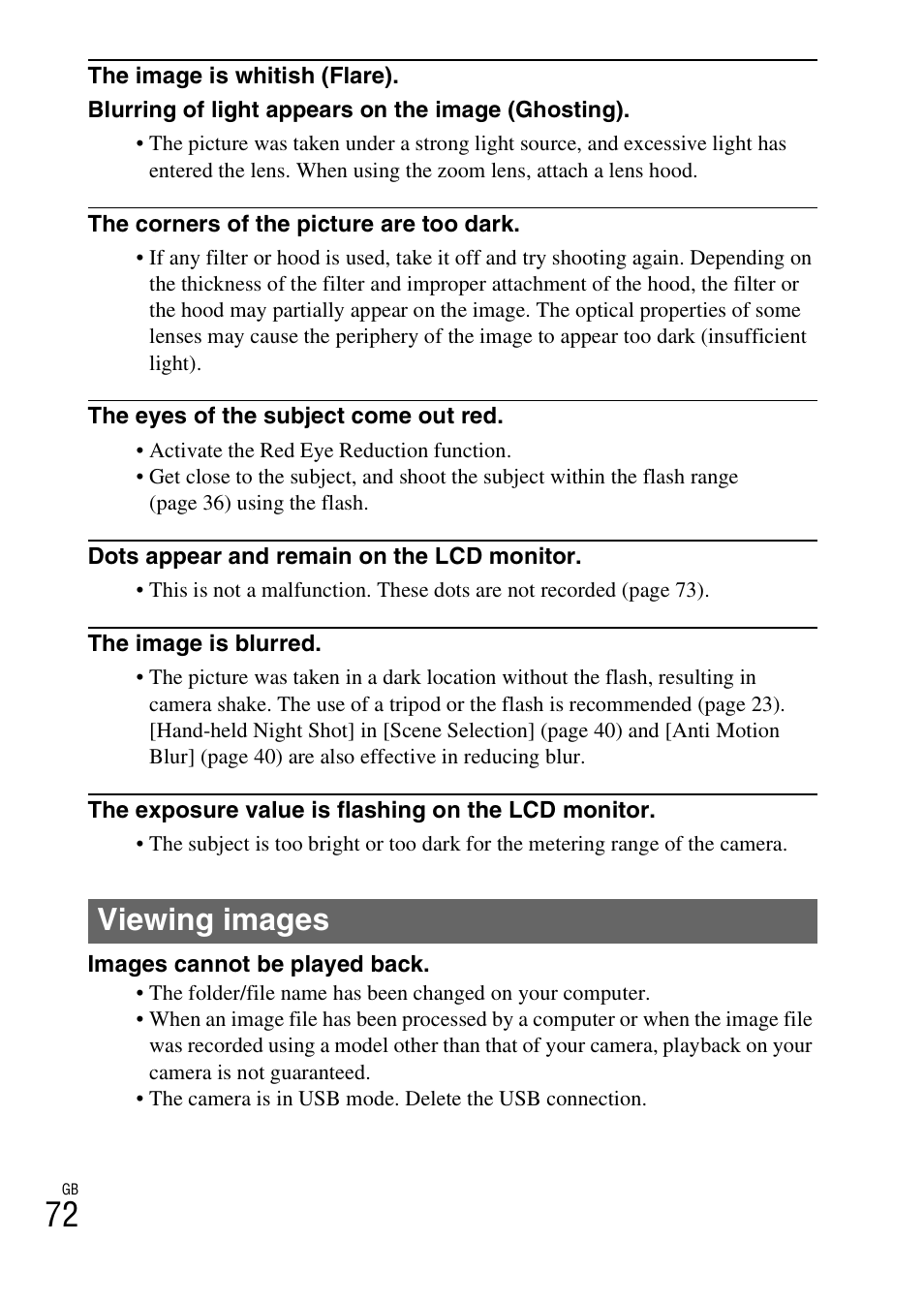 Viewing images | Sony NEX-5 User Manual | Page 72 / 82