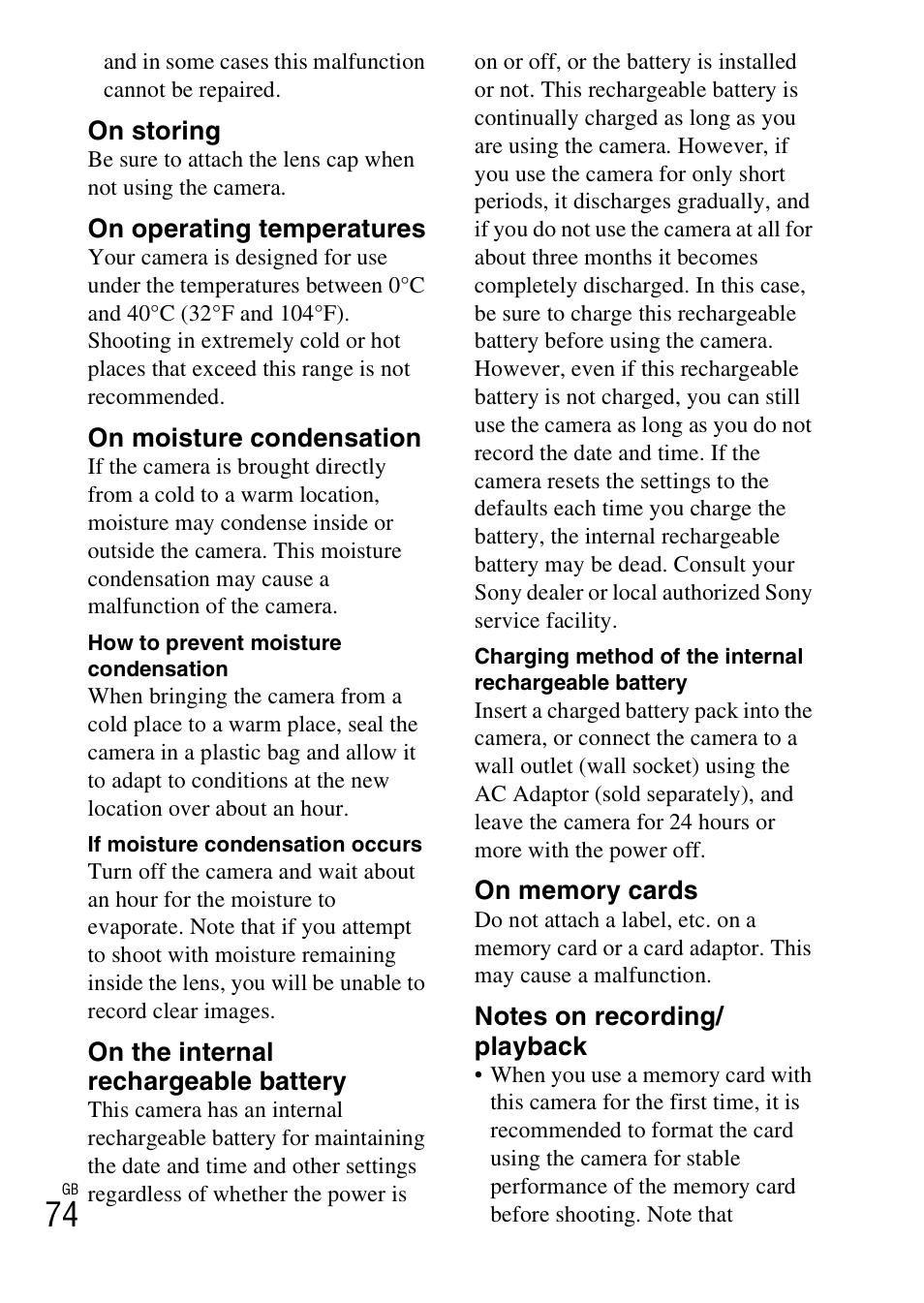 Sony NEX-5 User Manual | Page 74 / 82