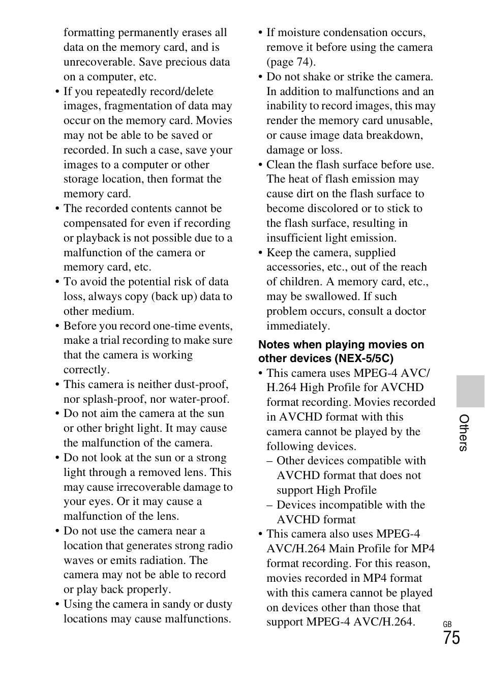 Sony NEX-5 User Manual | Page 75 / 82