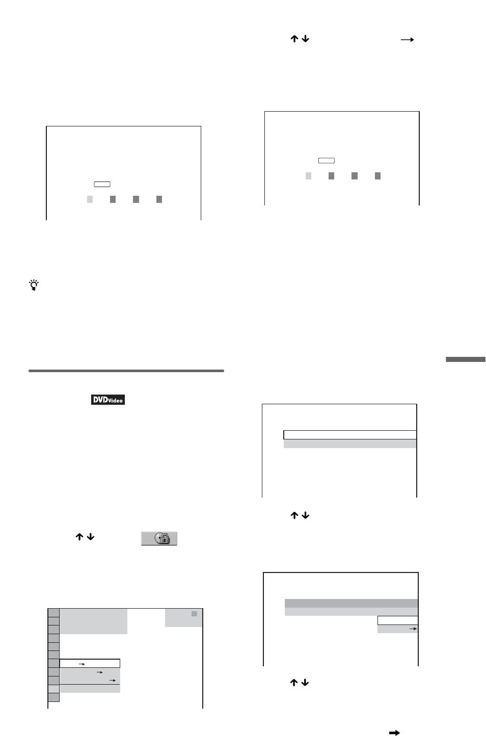Parental control (limited playback) | Sony DVP-NS15 User Manual | Page 49 / 66