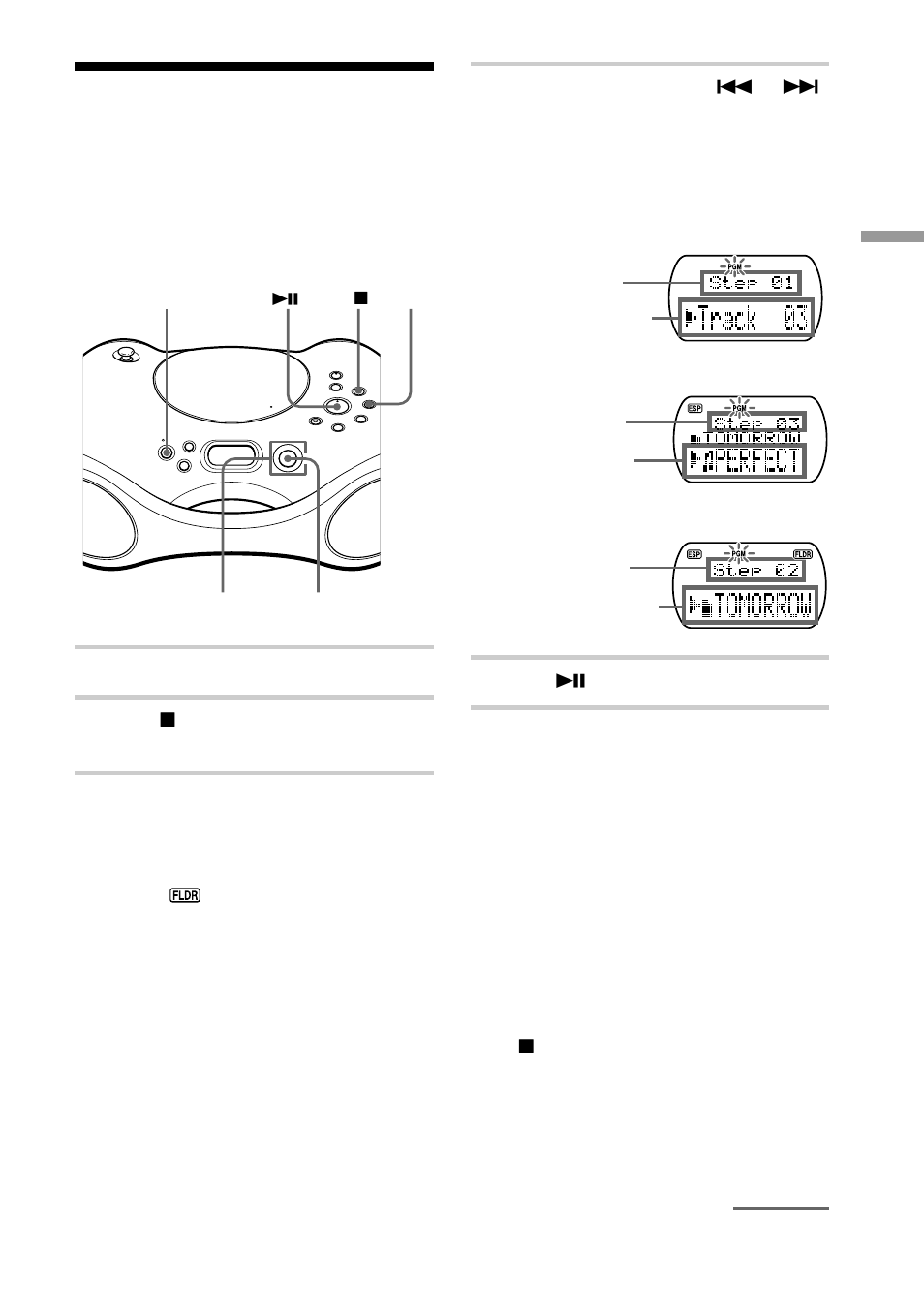 Creating your own program (program play), Creating your own program | Sony ZS-X3CP User Manual | Page 13 / 28