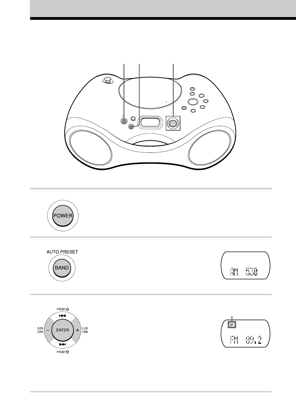 Listening to the radio | Sony ZS-X3CP User Manual | Page 8 / 28