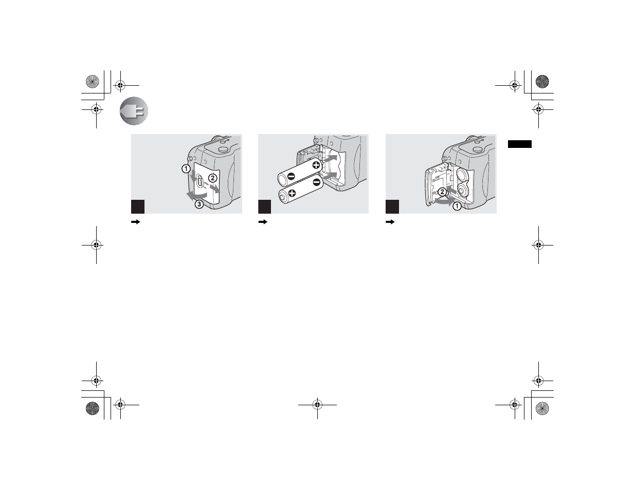 Inserting the batteries | Sony DSC-P71 User Manual | Page 17 / 108