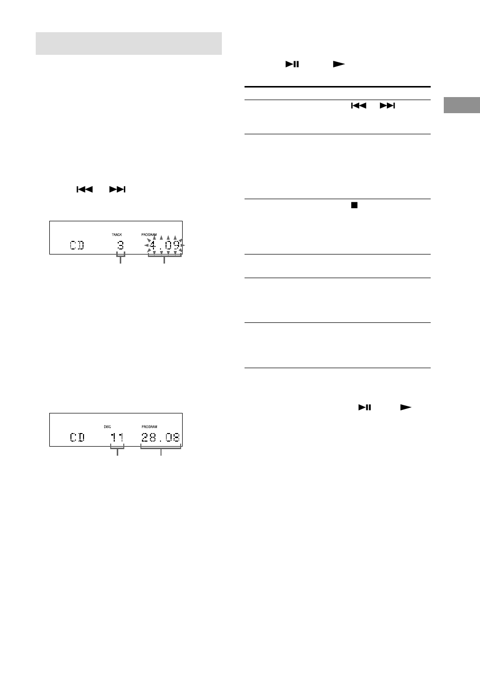 Programing the cd tracks — program play, Programing the cd tracks | Sony CMT-C7NT User Manual | Page 11 / 64