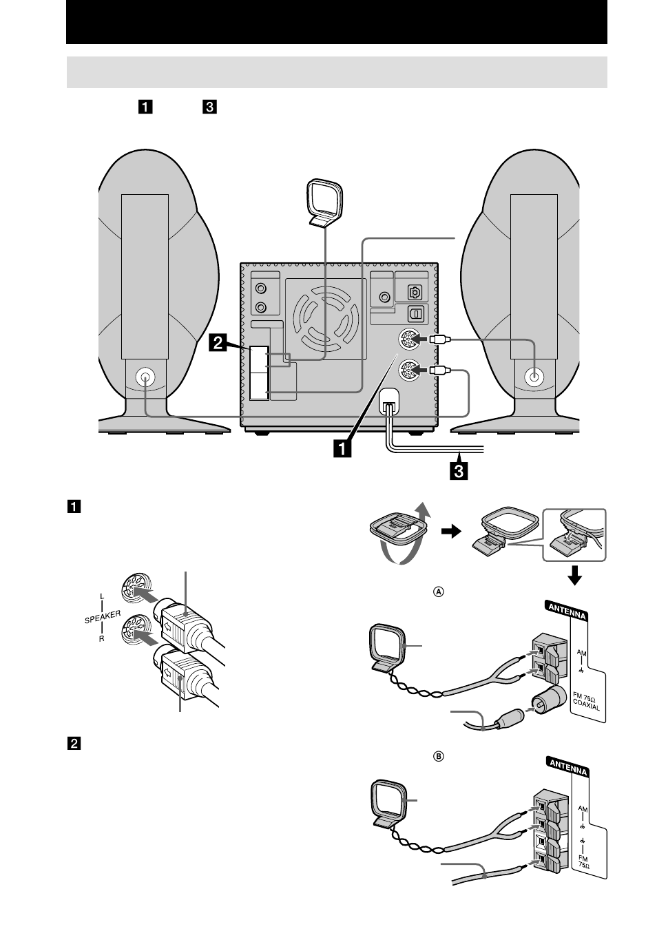 Getting started, Hooking up the system | Sony CMT-C7NT User Manual | Page 6 / 64