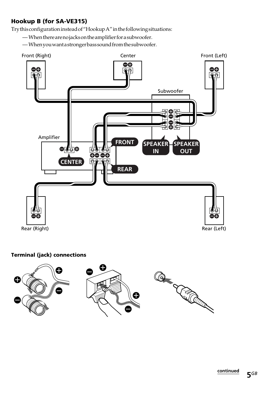 Sony SA-VE312 User Manual | Page 5 / 13