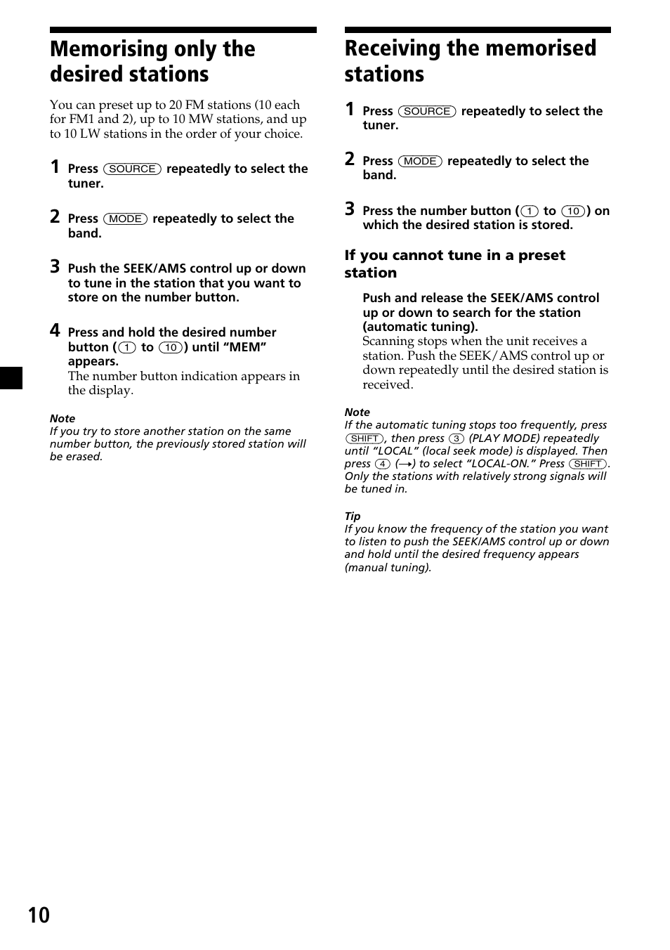 Sony CDX-4260R User Manual | Page 10 / 120