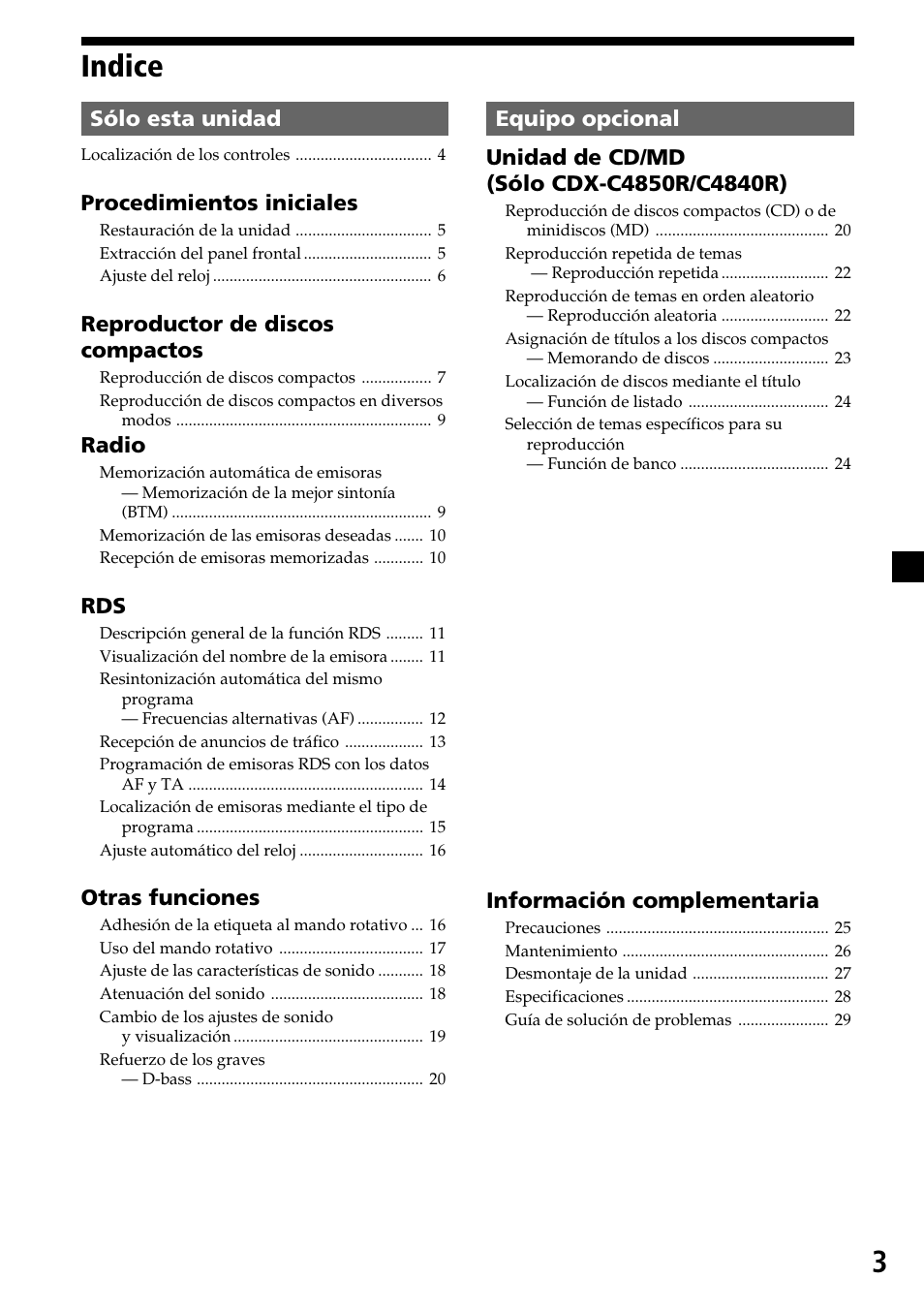 3indice | Sony CDX-4260R User Manual | Page 33 / 120