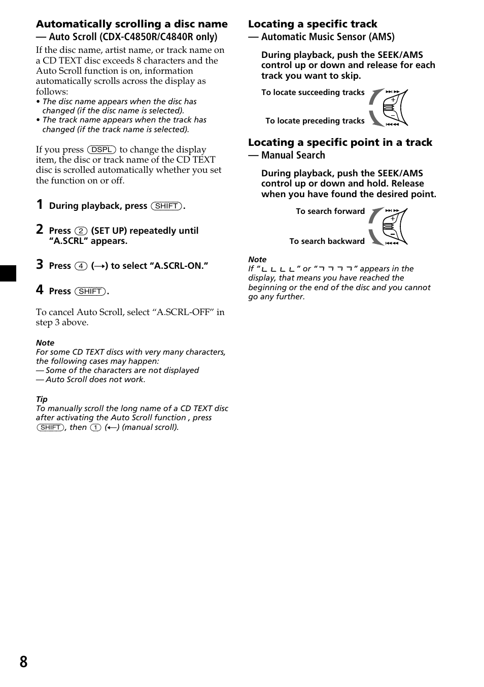 Sony CDX-4260R User Manual | Page 8 / 120