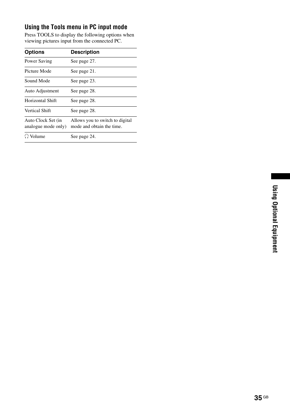 Sony Bravia KDL-26S2020 User Manual | Page 35 / 44