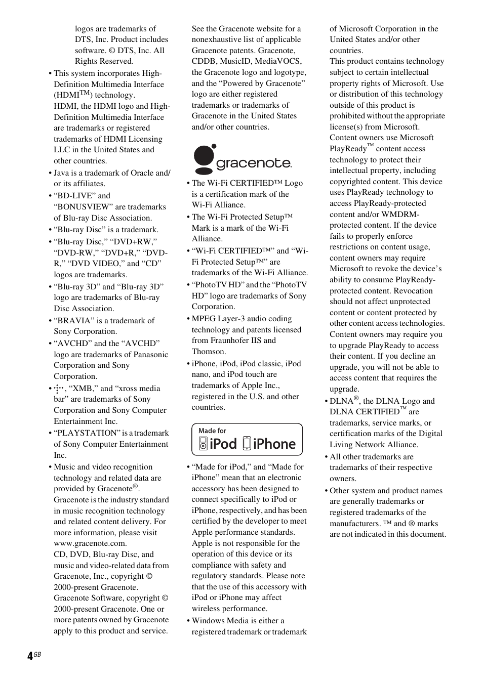 Sony BDV-L800 User Manual | Page 4 / 84