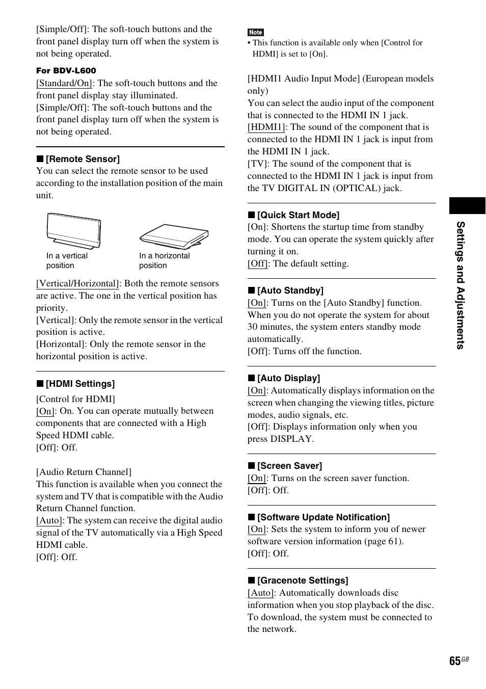 Sony BDV-L800 User Manual | Page 65 / 84